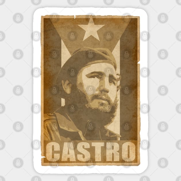 Fidel Castro Propaganda Poster Sticker by Nerd_art